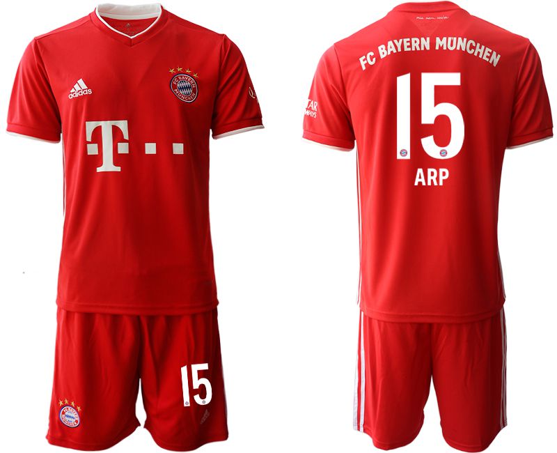 Men 2020-2021 club Bayern Munich home #15 red Soccer Jerseys->bayern munich jersey->Soccer Club Jersey
